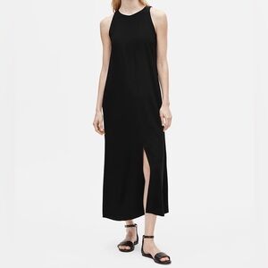 Madewell Sleeveless Slit Midi Dress Black SIZE 2